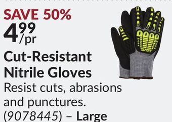 Princess Auto Cut-resistant nitrile gloves offer