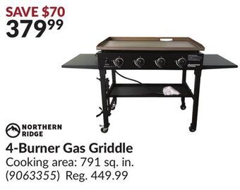 Princess Auto 4-burner gas griddle offer