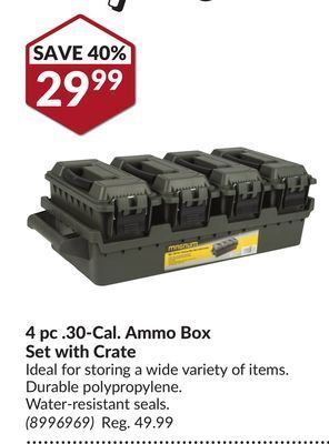 Princess Auto 4 pc. 30-cal. ammo box set with crate offer