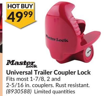 Princess Auto Universal trailer coupler lock offer