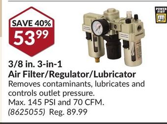 Princess Auto 3/8 in. 3-in-1 air filter/regulator/lubricator offer