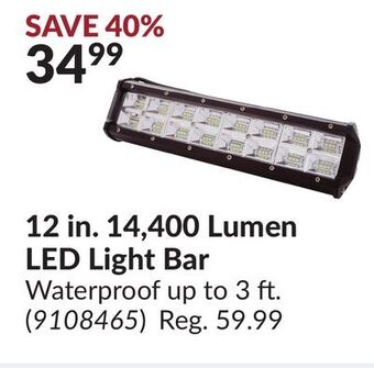 Princess Auto 12 in. 14,400 lumen led light bar offer