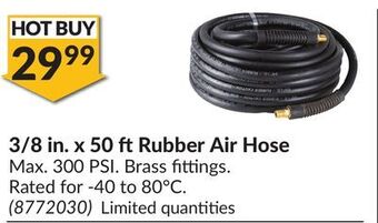 Princess Auto 3/8 in. x 50 ft rubber air hose offer