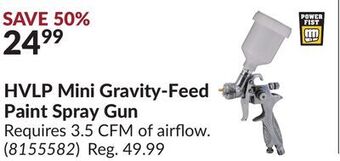 Princess Auto Hvlp mini gravity-feed paint spray gun offer