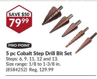 Princess Auto 5 pc cobalt step drill bit set offer