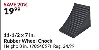 Princess Auto 11-1/2 x 7 in. rubber wheel chock offer
