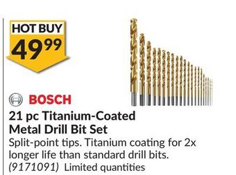 Princess Auto 21 pc titanium-coated metal drill bit set offer