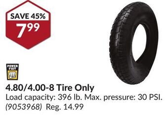 Princess Auto 4.80/4.00-8 tire only offer
