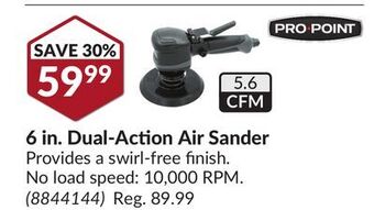 Princess Auto 6 in. dual-action air sander offer