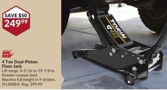 Princess Auto 4 ton dual-piston floor jack lift offer