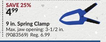 Princess Auto 9 in. spring clamp max offer