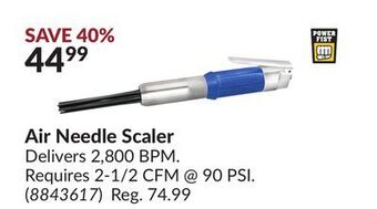 Princess Auto Air needle scaler offer