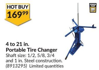 Princess Auto 4 to 21 in. portable tire changer offer