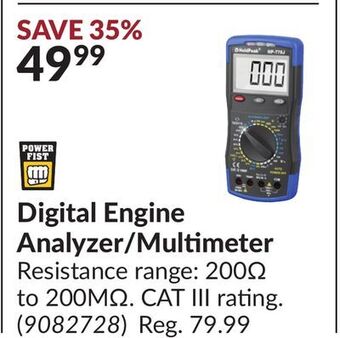 Princess Auto Digital engine analyzer/multimeter offer