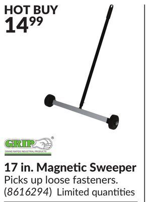 Princess Auto 17 in. magnetic sweeper offer