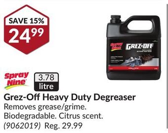 Princess Auto Grez-off heavy duty degreaser offer