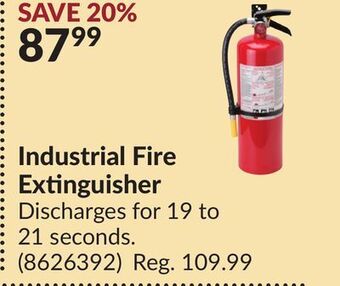 Princess Auto Industrial fire extinguisher offer