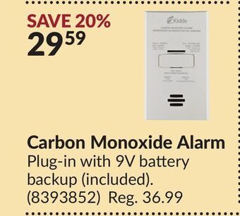 Princess Auto Carbon monoxide alarm offer
