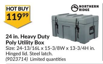 Princess Auto 24 in. heavy duty poly utility box offer