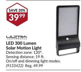 Princess Auto Led 300 lumen solar motion light offer