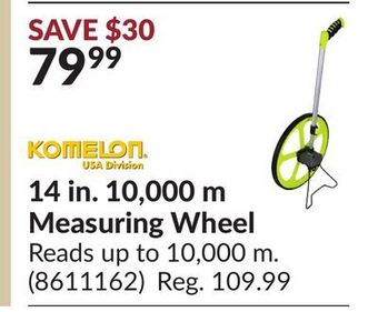 Princess Auto 14 in. 10, 000 m measuring wheel offer