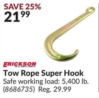 Princess Auto Tow rope super hook offer