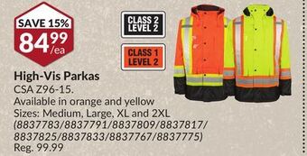 Princess Auto High-vis parkas offer