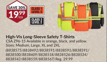 Princess Auto Long-sleeve safety t-shirts offer