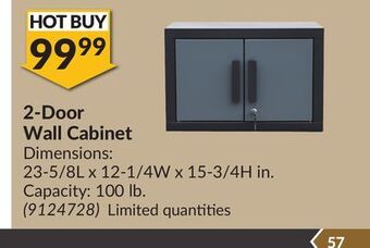 Princess Auto 2-door wall cabinet offer