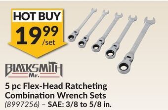 Princess Auto 5 pc flex-head ratcheting combination wrench sets offer