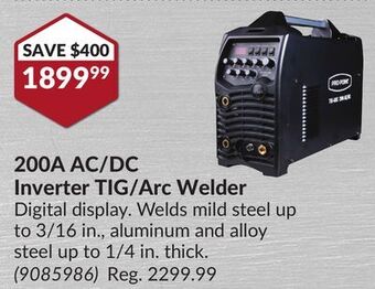 Princess Auto 200a ac/dc inverter tig/arc welder offer