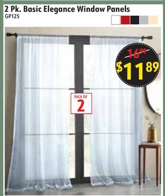 Oxford Mills 2 pk. basic elegance window panels offer