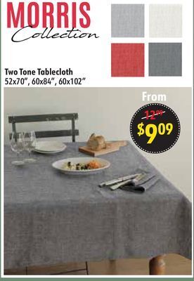Oxford Mills Two tone tablecloth offer
