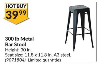 Princess Auto 300 lb metal bar stool offer