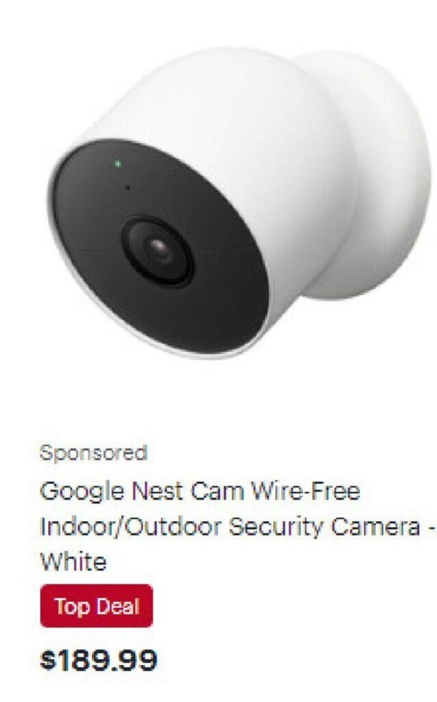 Best Buy Google Nest Cam Wire-Free Indoor/Outdoor Security Camera offer