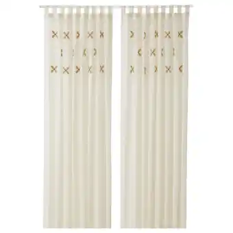 IKEA Aromatisk curtain, embroidery white, 57x98 offer