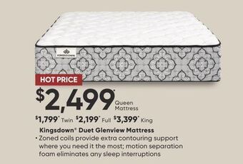 Sleep Country Kingsdown duet glenview mattress offer
