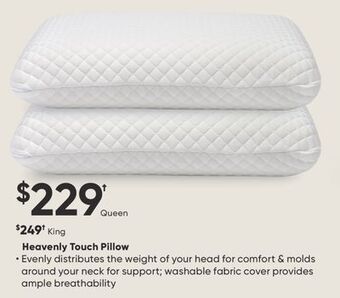 Sleep Country Heavenly touch pillow offer