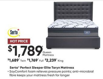 Sleep Country Serta perfect sleeper elite taryn mattress offer