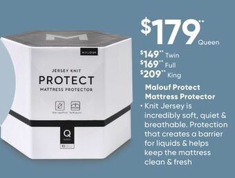 Sleep Country Malouf protect mattress protector offer