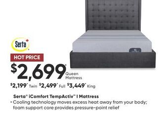 Dormez Vous Serta icomfort tempactiv i mattress offer