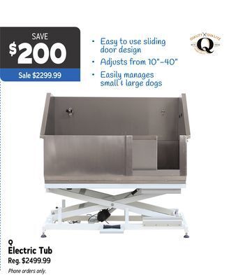 Ren’s Pets Depot Q electric tub offer