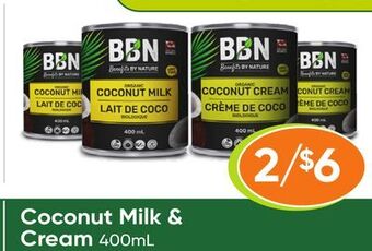 Healthy Planet Bbn coconut milk & cream 400 ml offer