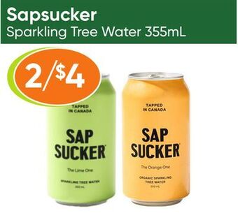 Healthy Planet Sapsucker sparkling tree water offer