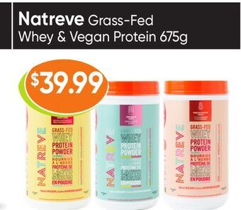 Healthy Planet Natreve grass-fed whey & vegan protein offer