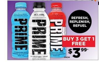 Showcase Prime hydration drink offer