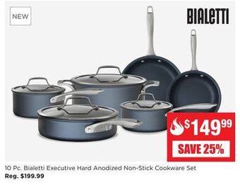Kitchen Stuff Plus 10 pc. bialetti executive hard anodized non-stick cookware set offer