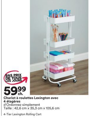 Michaels Chariot à roulettes lexington avec 4 étagères offer