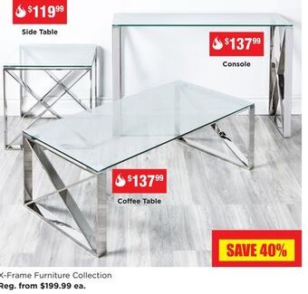 Kitchen Stuff Plus X-frame furniture collection offer