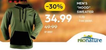 Pronature Men's hood sweater offer